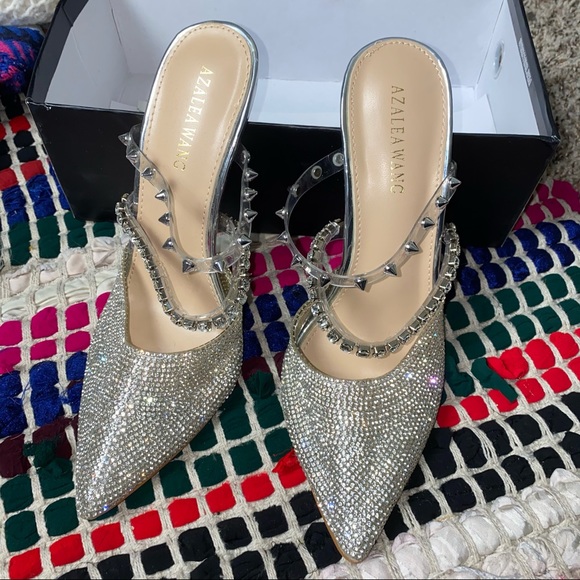 SOLD Azalea Cinderella rhinestone crystal heels - Picture 6 of 9